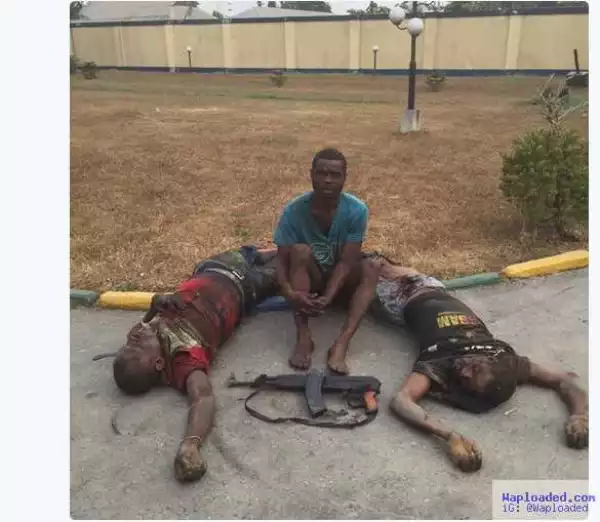 Graphic Photo Of Armed Robbers Killed By Police In Rivers After Heavy Shootout